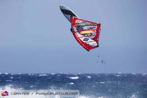 Sanchez back loop - PWA Tenerife World Cup 2013 photo copyright  John Carter / PWA http://www.pwaworldtour.com taken at  and featuring the  class