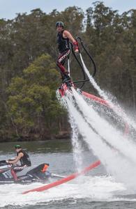The Flyboard X water jet powered machine is the most anticipated extreme water sport to hit Australian shores photo copyright Gold Coast Marine Expo www.gcmarineexpo.com.au taken at  and featuring the  class