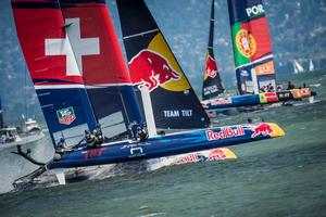 Swiss team in action photo copyright Loris von Siebenthal/Team Tilt Sailing taken at  and featuring the  class