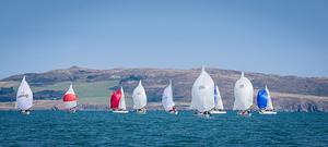 Howth Yacht Club, Co. Dublin, Ireland; Monday 26th August 2013: Racing started with light conditions for day one of the BMW J24 World Championships at Howth Yacht Club where 40 crews from ten nations are competing on the course area between Ireland's Eye and Lambay Island. photo copyright David Branigan/Oceansport http://www.oceansport.ie/ taken at  and featuring the  class