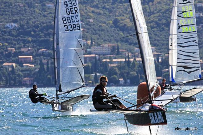 Euro Cup Act 6/SLAM Velociteck International Moth Italian Open Championship 2013 © Elena Giolai