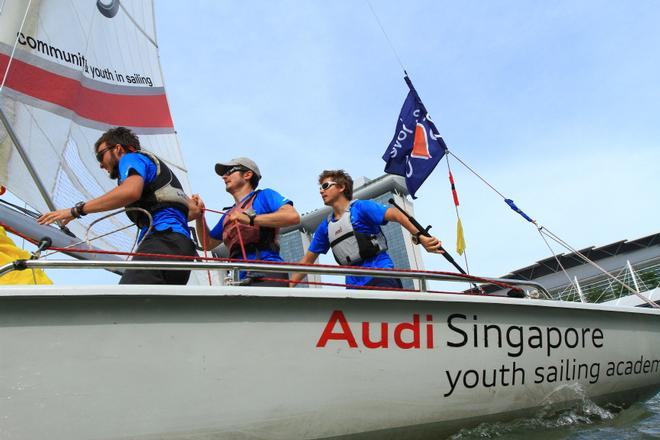 Team Italy making the mark in Singapore waters © Howie Choo