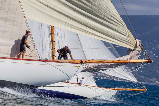 TUIGA, Sail n: D3, Boat Type: 15 MJI AURIQUE<br />
HISPANIA, Sail n: ESP1, Boat Type: 15 MJI METRE AURIQUE - Portofino Rolex Trophy ©  Rolex / Carlo Borlenghi http://www.carloborlenghi.net