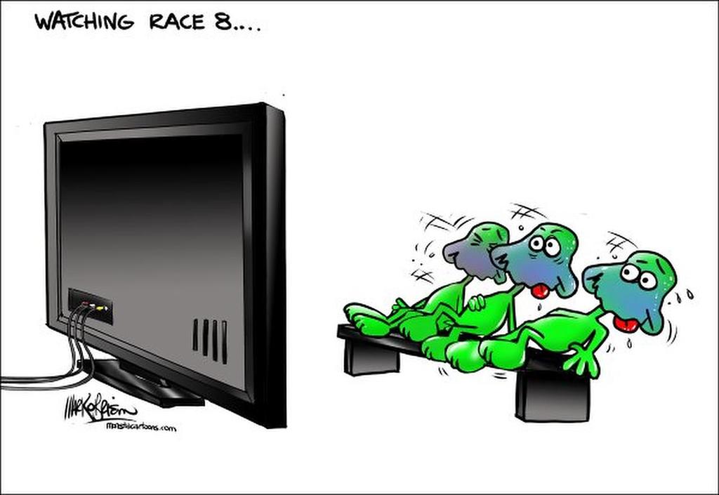 Day 5 - Watching Race 8 - Kiwi fans - after the near capsize © Monsta http://www.monsta.co.nz