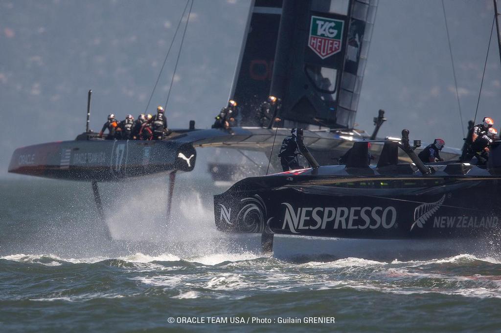 AC34 Match / ETNZ vs OTUSA DAY 9 - Race 12 / 34th America's Cup / ORACLE TEAM USA / San Francisco (USA) / 19-09-2013 photo copyright Guilain Grenier Oracle Team USA http://www.oracleteamusamedia.com/ taken at  and featuring the  class