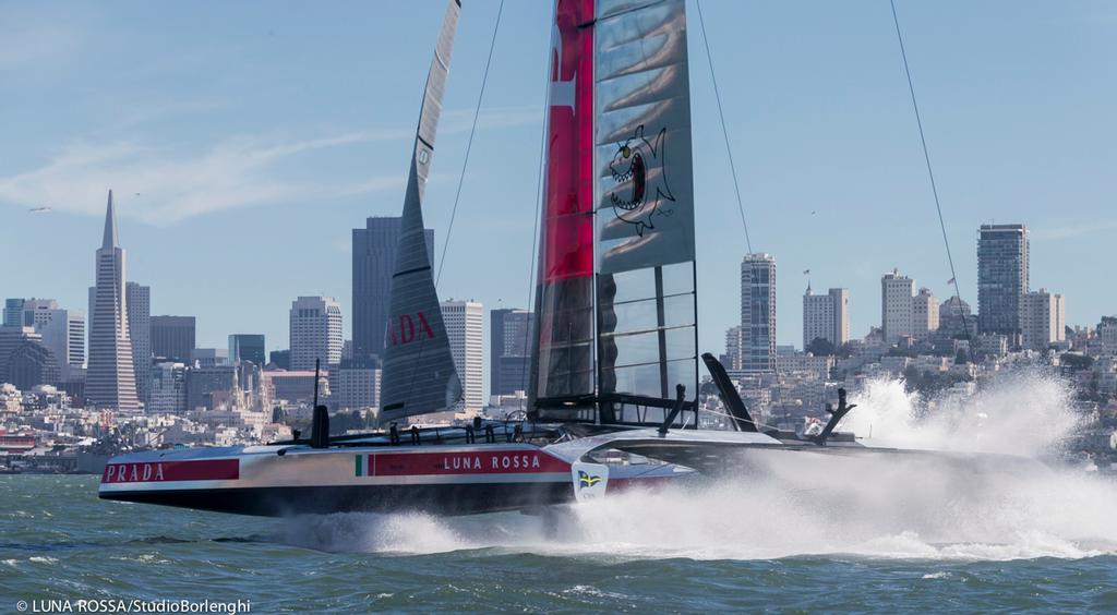 Luna Rossa did not seriously challenge Emirates Team NZ in the Louis Vuitton Cup, weakening the Challenger effort<br />
 © Carlo Borlenghi/Luna Rossa http://www.lunarossachallenge.com