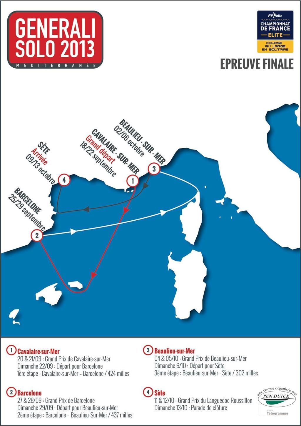 Parcours de la Generali Solo 2013 &copy;  DR