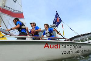 Team Italy making the mark in Singapore waters photo copyright Howie Choo taken at  and featuring the  class