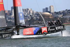 12/09/2013 - San Francisco (USA,CA) - 34th America's Cup - ORACLE Team USA vs Emirates Team New Zealand, Race Day 4 photo copyright ACEA - Photo Gilles Martin-Raget http://photo.americascup.com/ taken at  and featuring the  class