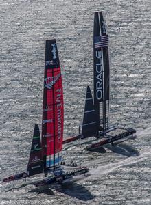 San Francisco, 14/09/13
34th AMERICA'S CUP
America's Cup Final 5
Emirates Team New Zealand vs Oracle Team USA
Photo: Â© LUNA ROSSA/Carlo Borlenghi photo copyright Carlo Borlenghi/Luna Rossa http://www.lunarossachallenge.com taken at  and featuring the  class