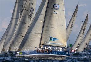 Royal Canadian YC (CAN) crossing the bows of some opponents on Day 4 - New York Yacht Club Invitational Cup presented by Rolex photo copyright  Rolex/Daniel Forster http://www.regattanews.com taken at  and featuring the  class