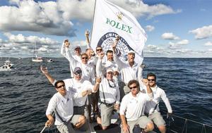 The crew of the Royal Canadian YC (CAN) celebrating their title photo copyright  Rolex/Daniel Forster http://www.regattanews.com taken at  and featuring the  class