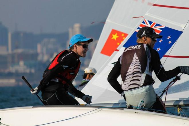 Paul Snow-Hansen and San Willcox - 2014 ISAF World Cup, Qingdao October 2013 © Yachting New Zealand