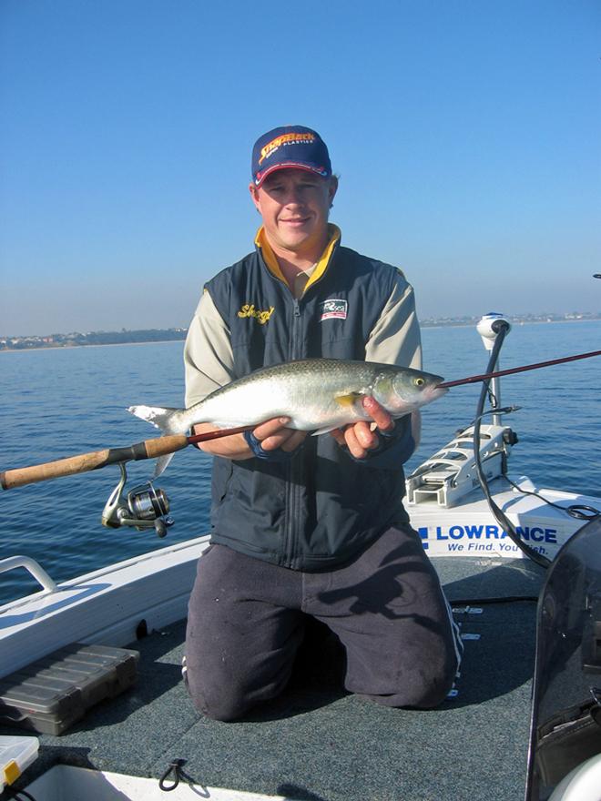 The author displays a solid Port Phillip Bay salmon. © Jarrod Day