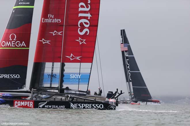 20/09/2013 - San Francisco (USA,CA) - 34th America’s Cup - Oracle Team USA vs Emirates Team New Zealand, Race Day 10 © ACEA / Photo Abner Kingman http://photo.americascup.com