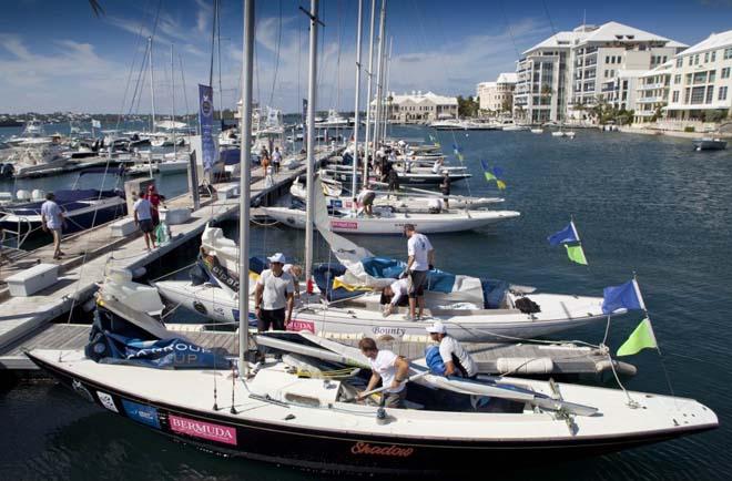 Crews prepare for the Practice Day at the Argo Gold Cup 2013, Bermuda, part of the Alpari WMRT. ©  OnEdition / WMRT http://wmrt.com/