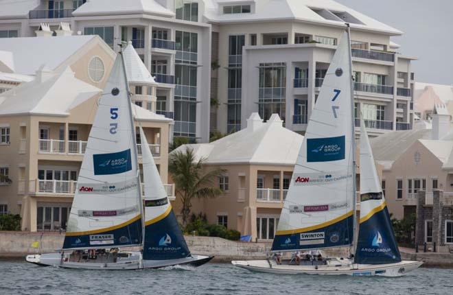 Digicel Business Match Racing and Black Swan Racing at the Argo Group Gold Cup, Bermuda, part of the Alpari World Match Racing Tour.<br />
 ©  OnEdition / WMRT http://wmrt.com/