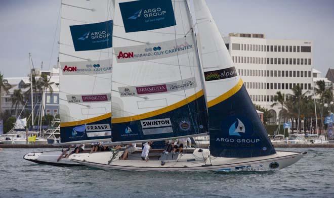 Digicel Business Match Racing and Black Swan Racing at the Argo Group Gold Cup, Bermuda, part of the Alpari World Match Racing Tour.<br />
 ©  OnEdition / WMRT http://wmrt.com/