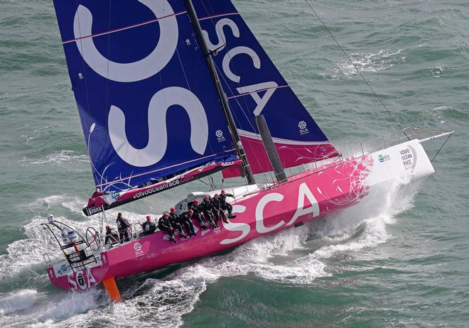 October 4 2013 - Team SCA sailing trials in the English Channel © Rick Tomlinson/Volvo Ocean Race http://www.volvooceanrace.com