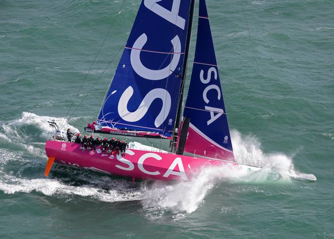 October 4 2013 - Team SCA sailing trials in the English Channel © Rick Tomlinson/Volvo Ocean Race http://www.volvooceanrace.com