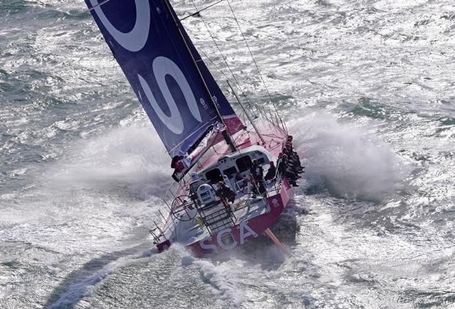 October 4 2013 - Team SCA sailing trials in the English Channel © Rick Tomlinson/Volvo Ocean Race http://www.volvooceanrace.com