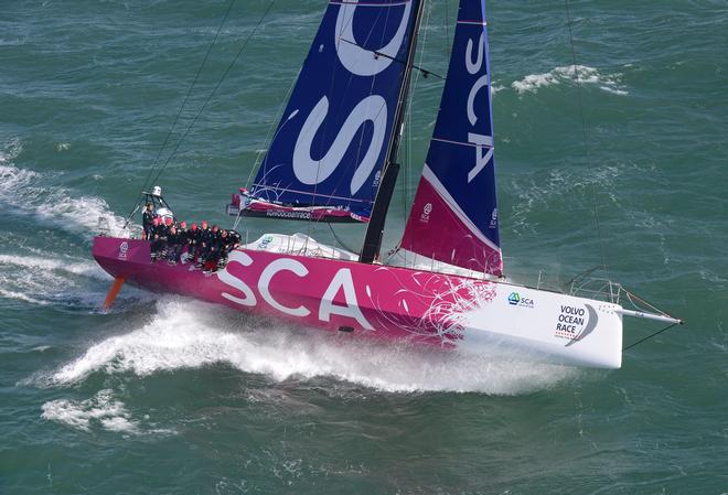 October 4 2013 - Team SCA sailing trials in the English Channel © Rick Tomlinson/Volvo Ocean Race http://www.volvooceanrace.com