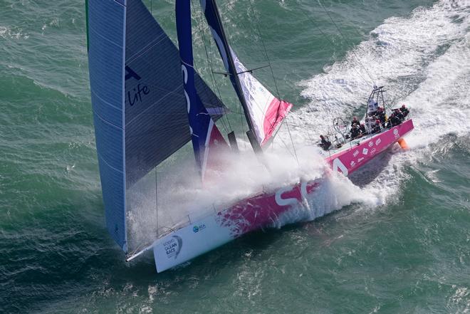 October 4 2013 - Team SCA sailing trials in the English Channel © Rick Tomlinson/Volvo Ocean Race http://www.volvooceanrace.com