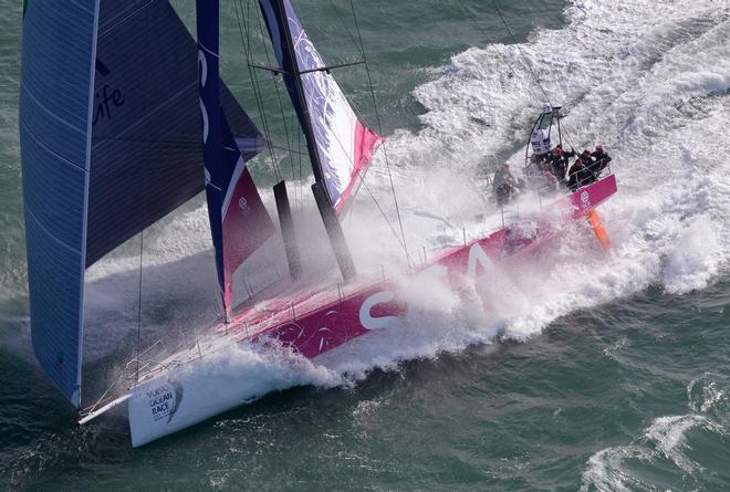 October 4 2013 - Team SCA sailing trials in the English Channel © Rick Tomlinson/Volvo Ocean Race http://www.volvooceanrace.com