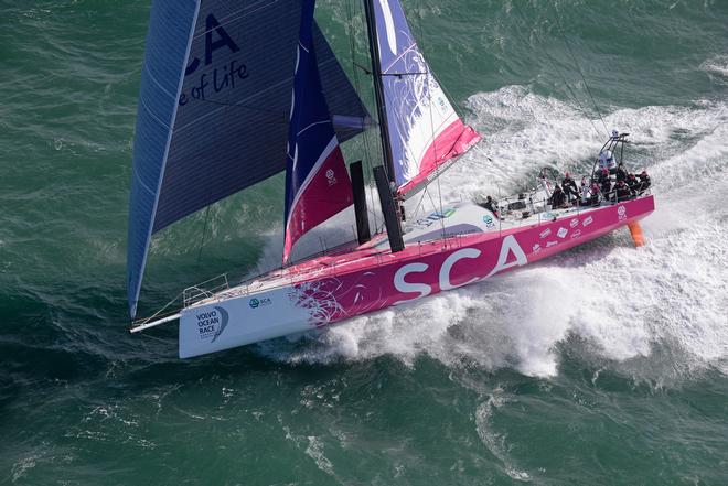 October 4 2013 - Team SCA sailing trials in the English Channel © Rick Tomlinson/Volvo Ocean Race http://www.volvooceanrace.com