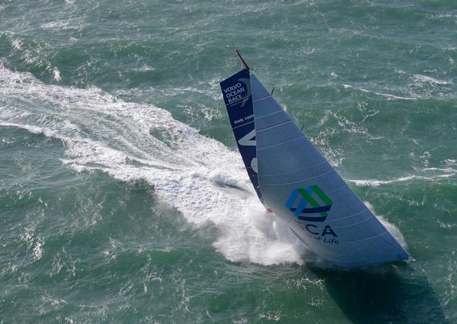 October 4 2013 - Team SCA sailing trials in the English Channel © Rick Tomlinson/Volvo Ocean Race http://www.volvooceanrace.com