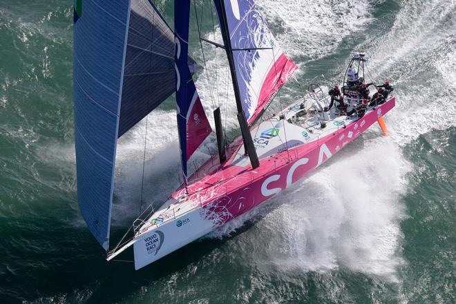 October 4 2013 - Team SCA sailing trials in the English Channel © Rick Tomlinson/Volvo Ocean Race http://www.volvooceanrace.com