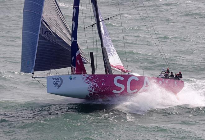 October 4 2013 - Team SCA sailing trials in the English Channel © Rick Tomlinson/Volvo Ocean Race http://www.volvooceanrace.com