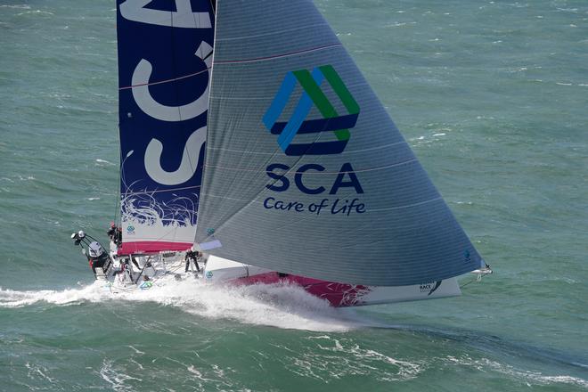 October 4 2013 - Team SCA sailing trials in the English Channel © Rick Tomlinson/Volvo Ocean Race http://www.volvooceanrace.com