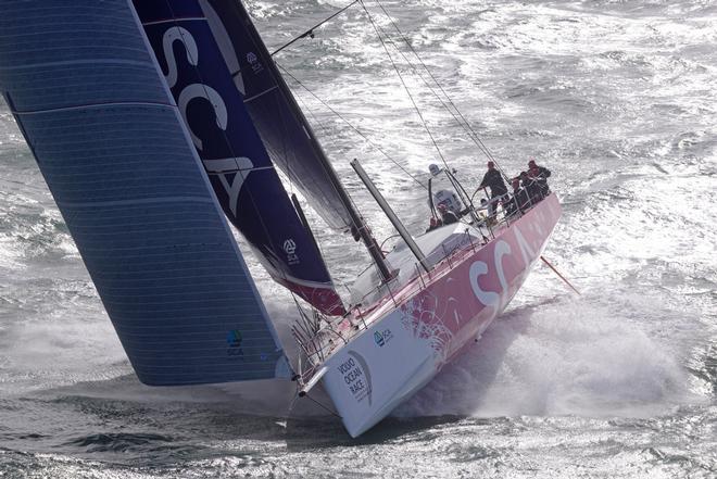 October 4 2013 - Team SCA sailing trials in the English Channel © Rick Tomlinson/Volvo Ocean Race http://www.volvooceanrace.com