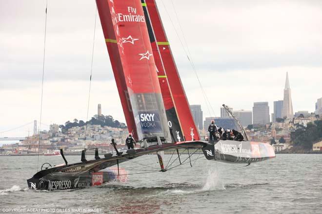 20/09/2013 - San Francisco (USA,CA) - 34th America’s Cup - Oracle Team USA vs Emirates Team New Zealand, Race Day 10 © ACEA - Photo Gilles Martin-Raget http://photo.americascup.com/