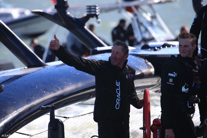 Oracle Team USA, Larry Ellison © ACEA - Photo Gilles Martin-Raget http://photo.americascup.com/