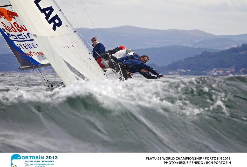 Platu 25 World Championships, PortosÃ­n , Galicia, Spain. 24-29 September 2013 . Day 3 Â© photo copyright  Jesus Renedo http://www.sailingstock.com taken at  and featuring the  class