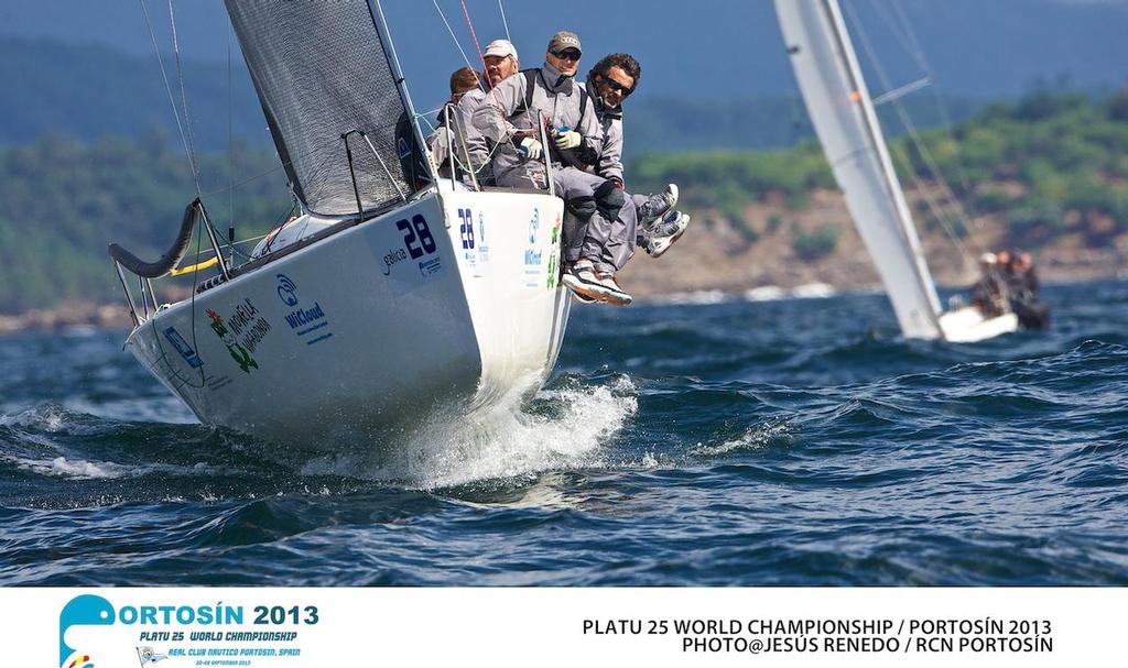 Platu 25 World Championships, PortosÃ­n , Galicia, Spain. 24-29 September 2013. Day 3 Â© photo copyright  Jesus Renedo http://www.sailingstock.com taken at  and featuring the  class