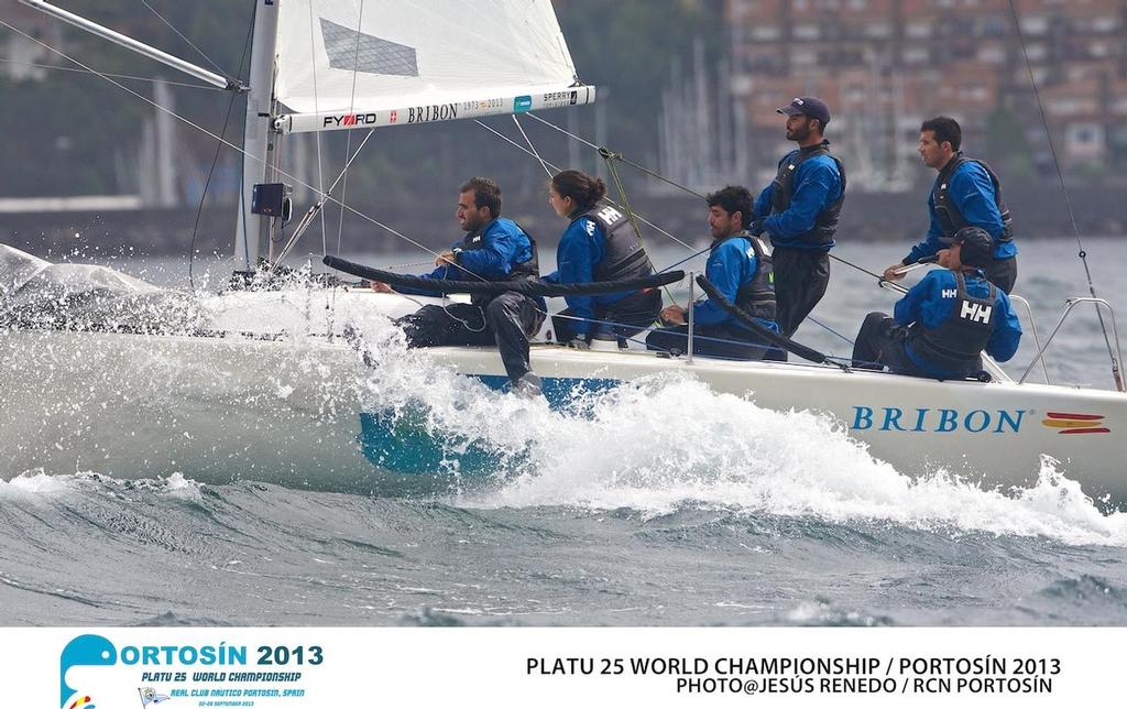 Platu 25 World Championships, PortosÃ­n , Galicia, Spain. 24-29 September 2013 , final day  Â© photo copyright  Jesus Renedo http://www.sailingstock.com taken at  and featuring the  class