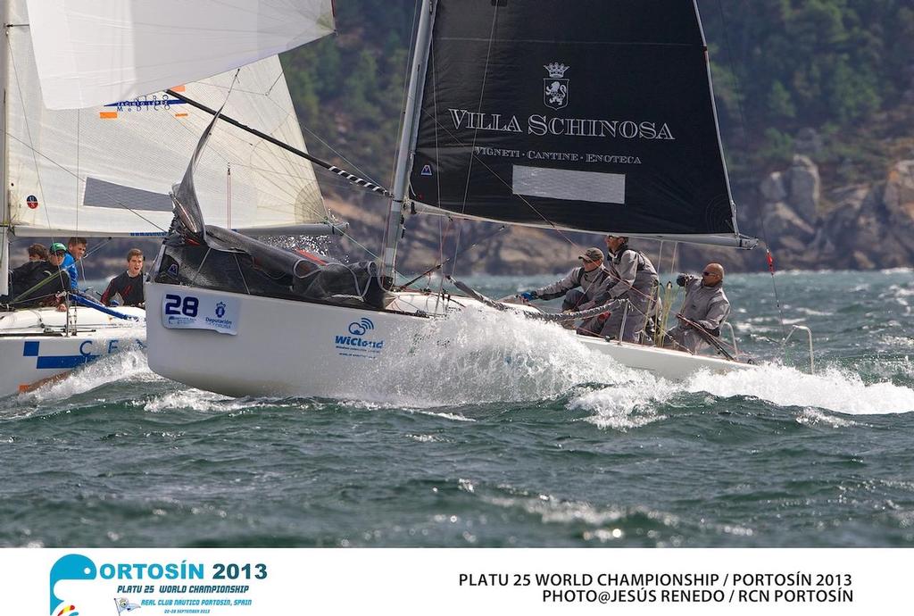 Platu 25 World Championships, PortosÃ­n , Galicia, Spain. 24-29 September 2013. Day 3 Â© photo copyright  Jesus Renedo http://www.sailingstock.com taken at  and featuring the  class