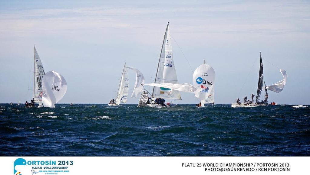 Platu 25 World Championships, PortosÃ­n , Galicia, Spain. 24-29 September 2013 . Day 3 Â© photo copyright  Jesus Renedo http://www.sailingstock.com taken at  and featuring the  class