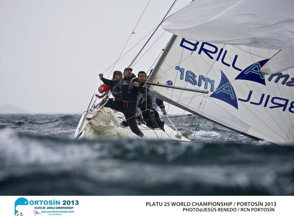 Platu 25 World Championships, PortosÃ­n , Galicia, Spain. 24-29 September 2013 , final day  Â© photo copyright  Jesus Renedo http://www.sailingstock.com taken at  and featuring the  class