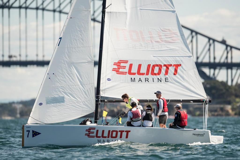 Andrea Green currently sits in third position in the Australian Match Racing Championship photo copyright Brett Hemmings, www.sailpix.com.au taken at  and featuring the  class