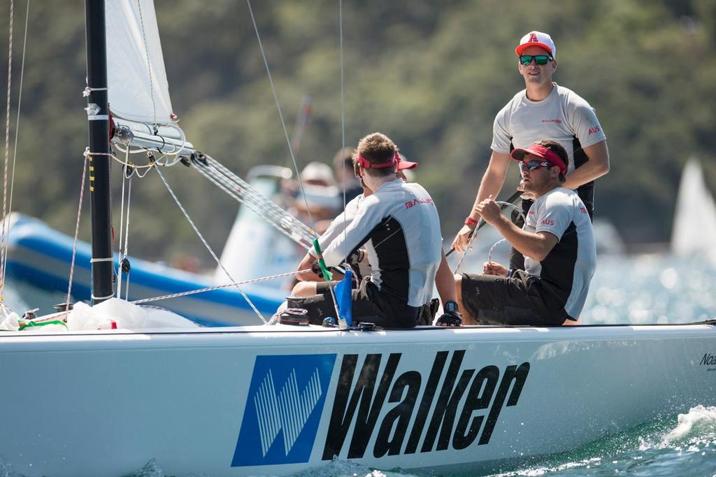 Amanda Scrivenor leads the Australian Women's Match Racing Championship photo copyright Brett Hemmings, www.sailpix.com.au taken at  and featuring the  class