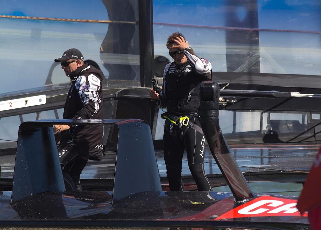 Dean Barker  - Day 14 America’s Cup 2013 © Kurt Molnar