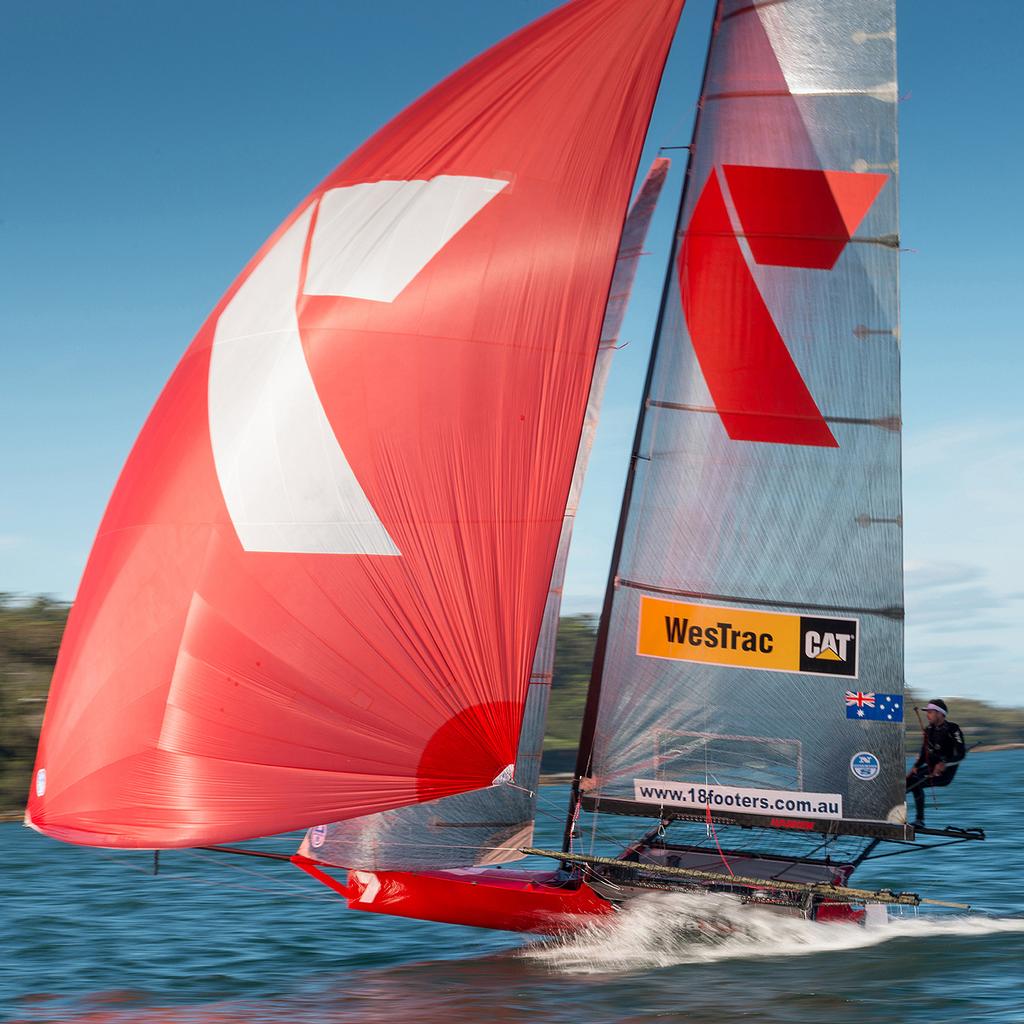 Gotta Love It 7 on the way to victory at 2013 JJ Giltinan Championship photo copyright Frank Quealey /Australian 18 Footers League http://www.18footers.com.au taken at  and featuring the  class