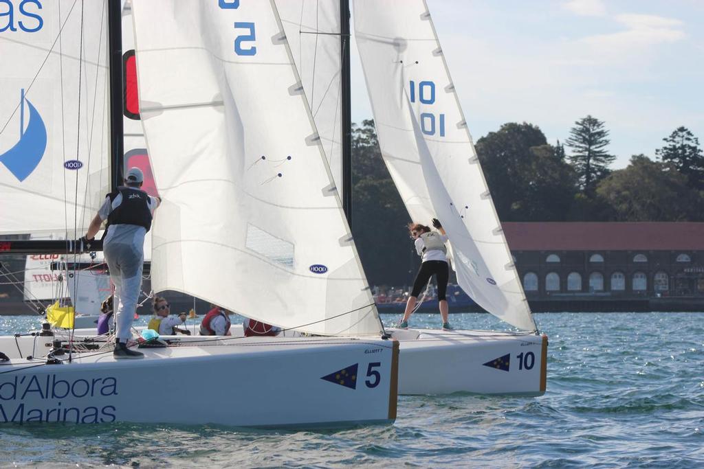 Its busy on the bow. photo copyright CYCA Staff . taken at  and featuring the  class