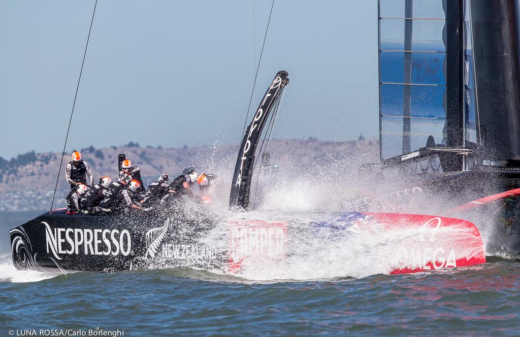 Emirates Team NZ - Day 13, Race 16 of America&rsquo;s Cup 34 photo copyright Carlo Borlenghi/Luna Rossa http://www.lunarossachallenge.com taken at  and featuring the  class