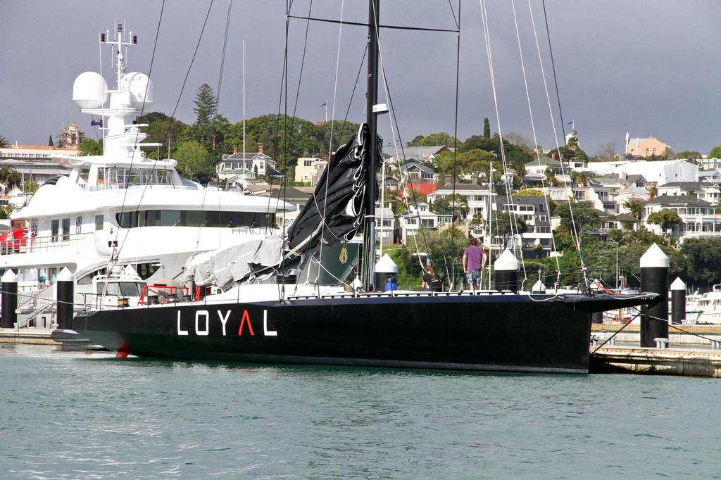 October 2013 - Loyal, the former supermaxi, Speedboat with Southern Spars rig and Norths sail inventory, in Auckland. Unfortuanetly she is not entered in the Cosatal Classic. photo copyright Richard Gladwell www.photosport.co.nz taken at  and featuring the  class