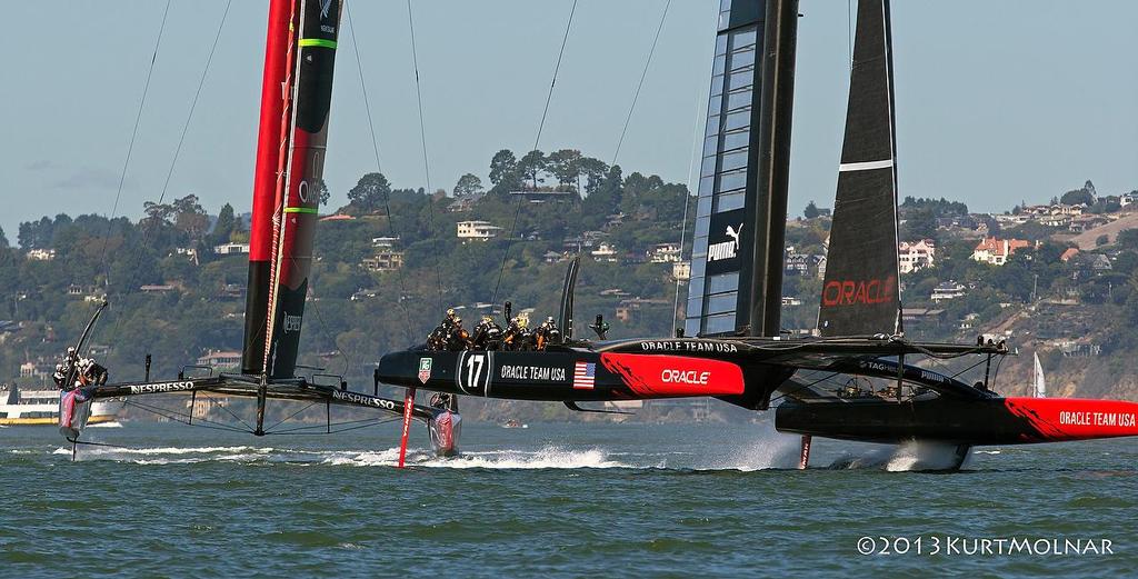 Start Race 17 on Day 13, America&rsquo;s Cup 2013 photo copyright Kurt Molnar taken at  and featuring the  class